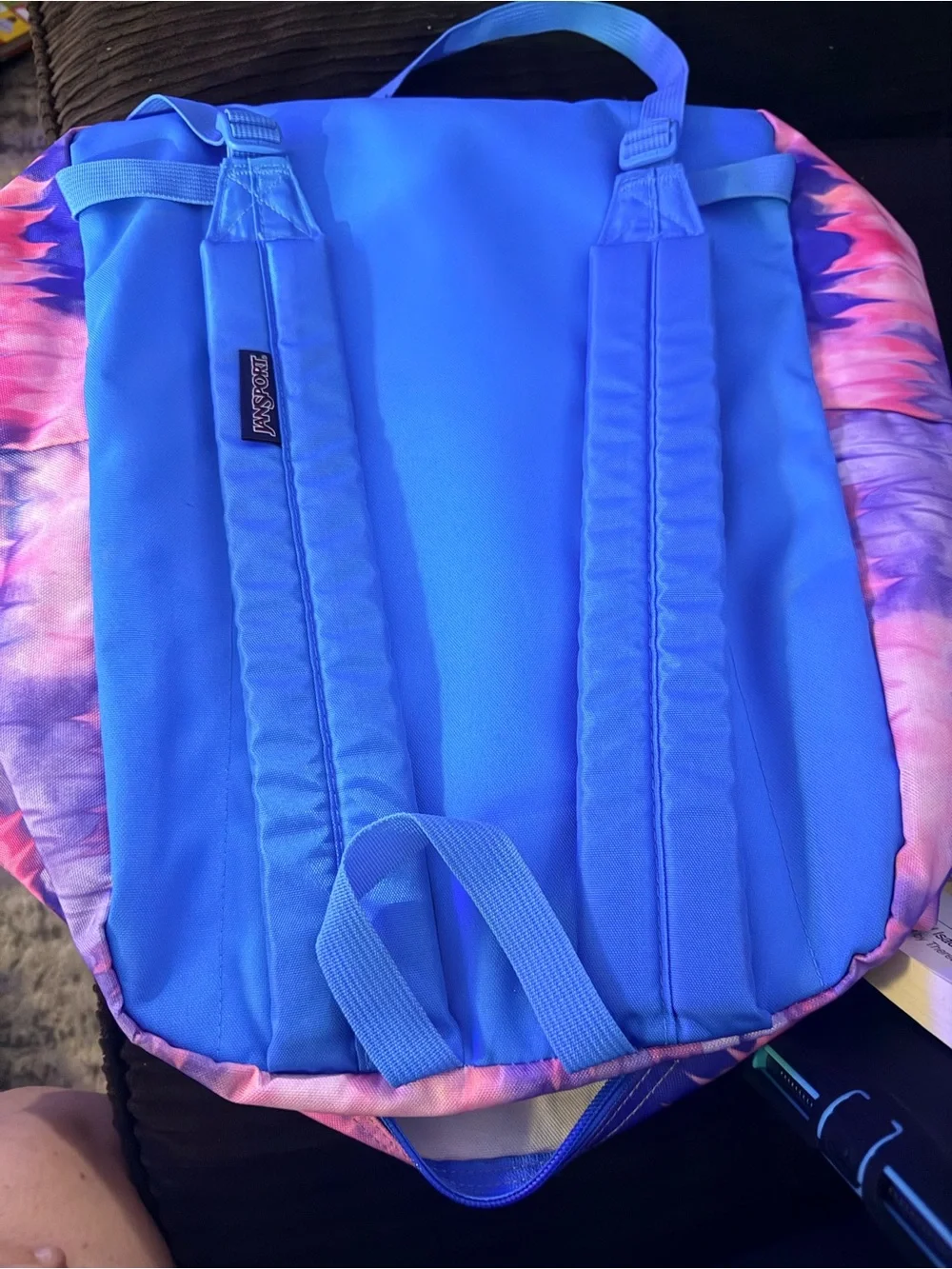 JanSport SuperBreak Backpack -Neon Smoke tie-dye